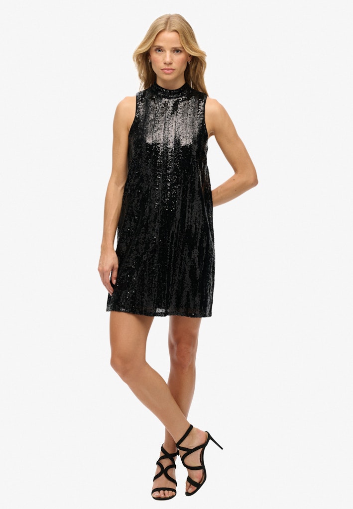 Sleeveless Sequin A Line Mini Dress