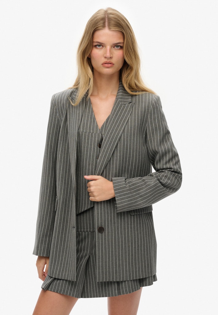Pinstripe Boyfriend Blazer