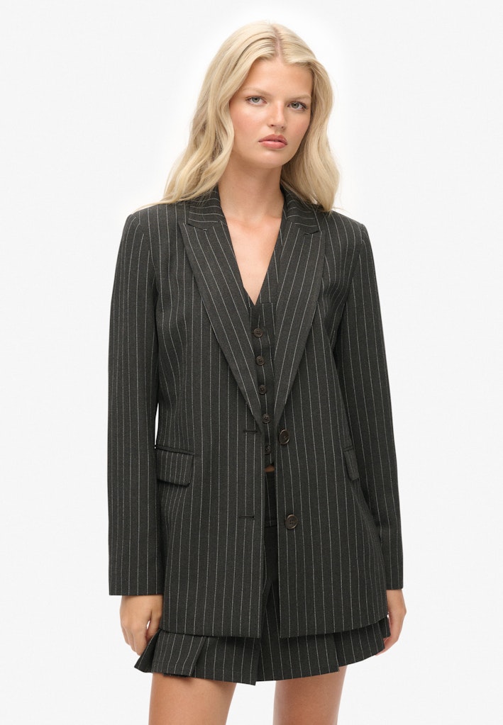 Pinstripe Boyfriend Blazer