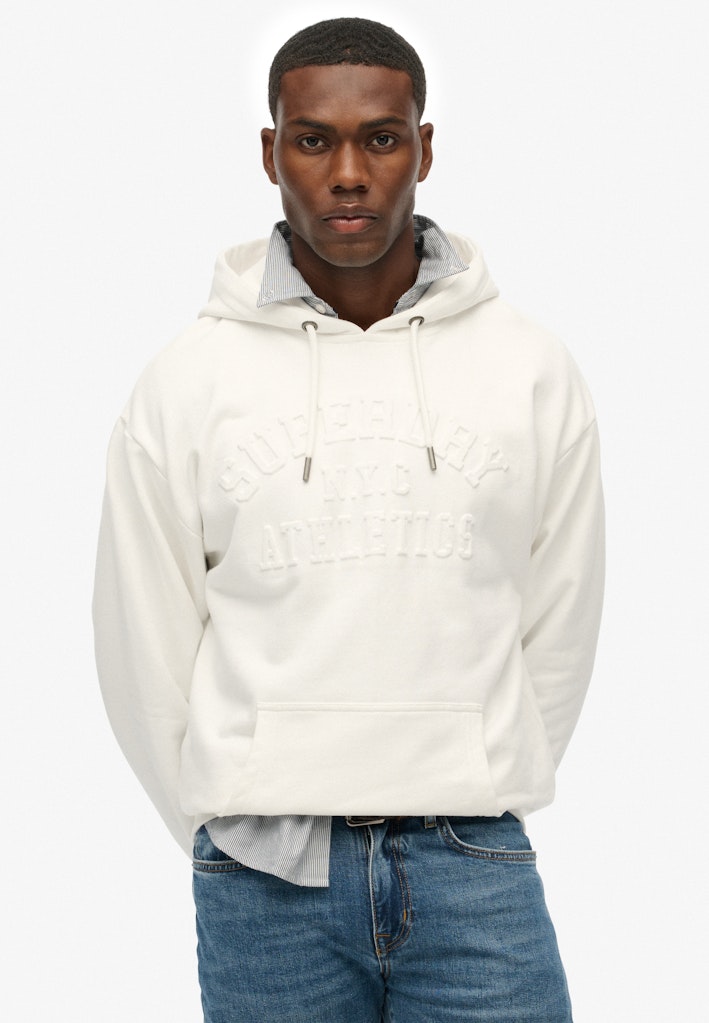 Athletic Embossed Oversized Hoodie