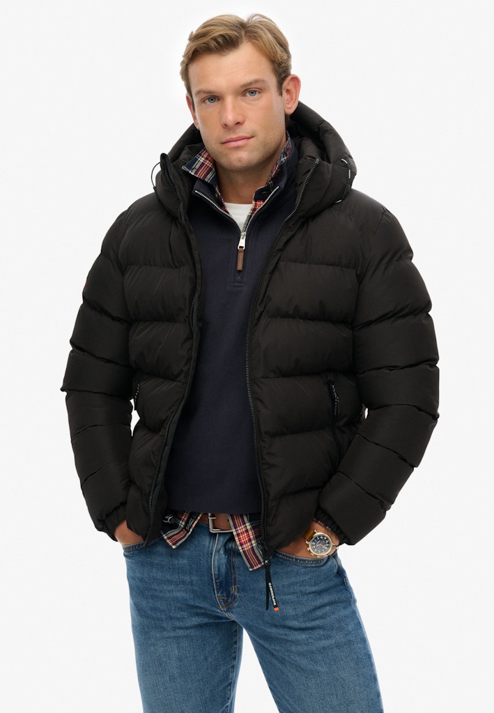 Hooded Sports Puffer Jacket
