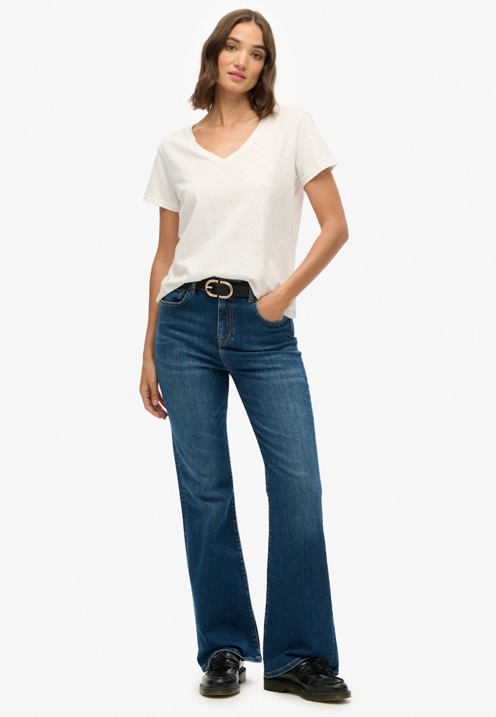 Organic Cotton High Rise Flare Jeans