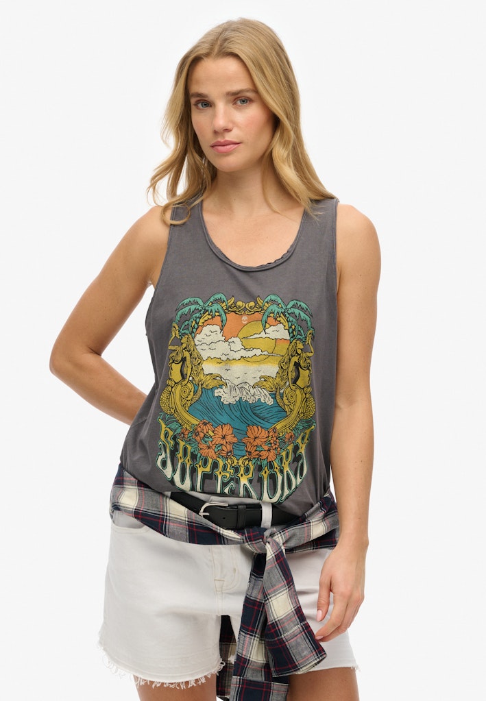 Psych Surf Graphic Racer Vest
