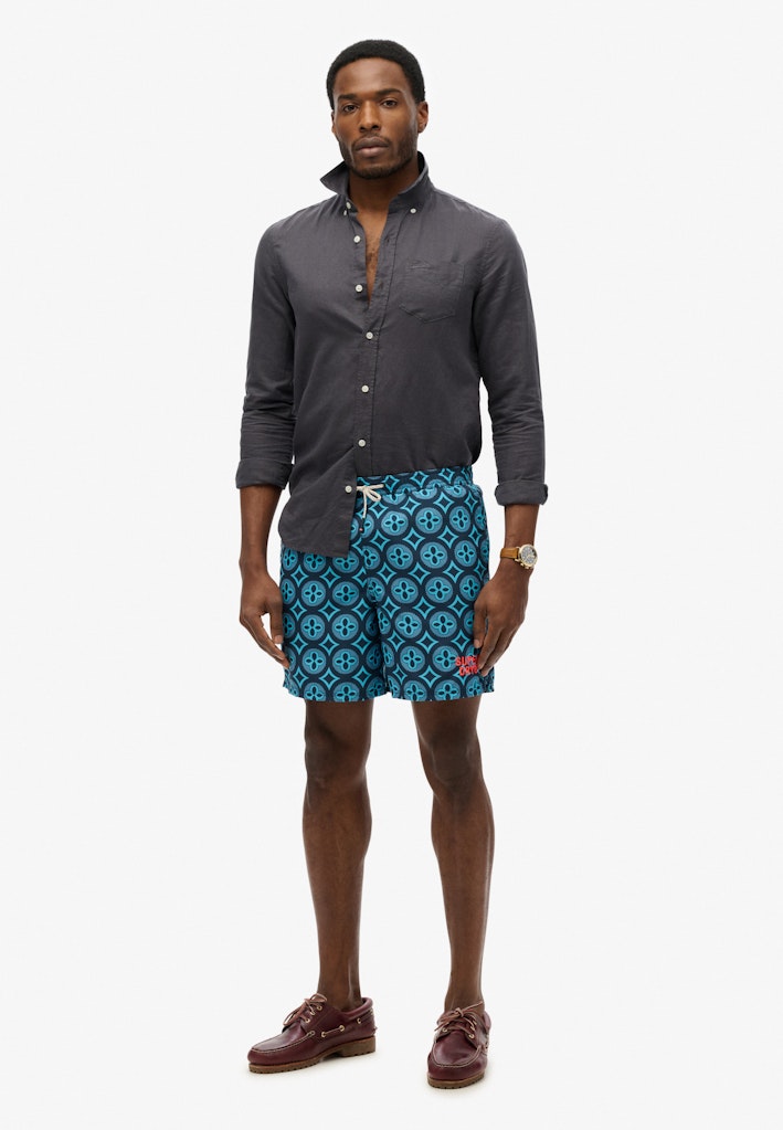 Tile Print 17 Swim Short