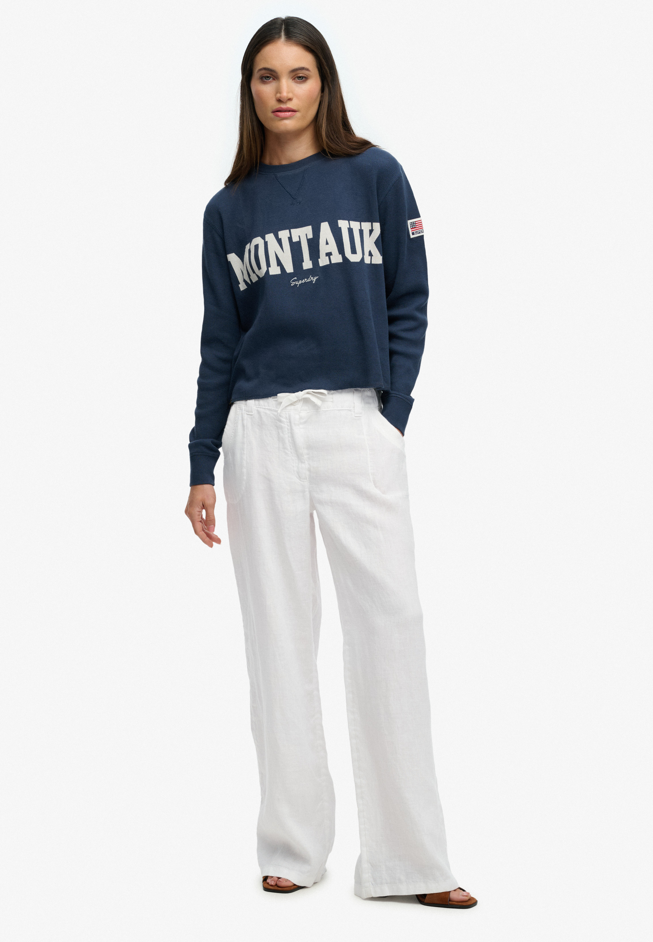 Linen Low Rise Pants