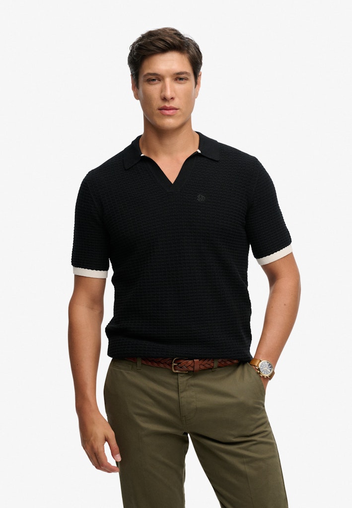 Johnny Collar Knitted Polo Shirt