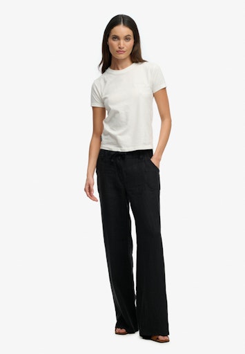 Linen Low Rise Pants