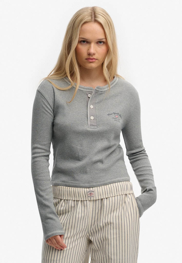 Athletic Essentials Button Down Long Sleeve Top