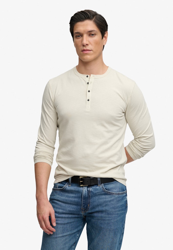 Slub Long Sleeve Jersey Grandad Top