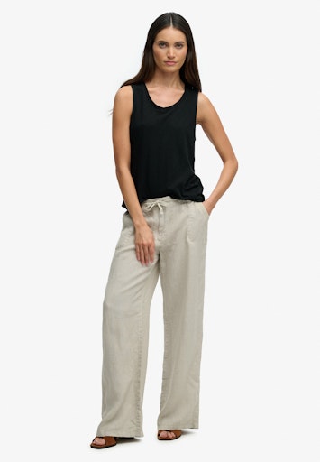 Linen Low Rise Pants