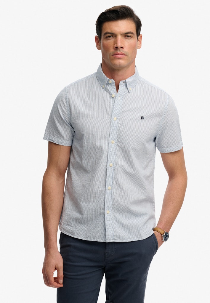 Classic Seersucker Short Sleeve Shirt