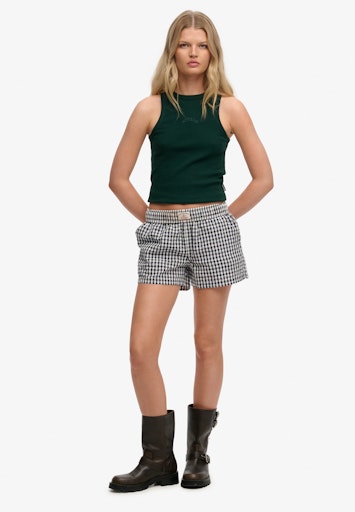 Organic Cotton Stripe Elasticated Shorts