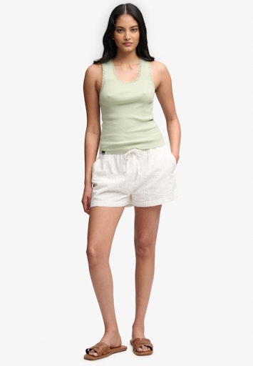 Cotton Broderie Beach Shorts