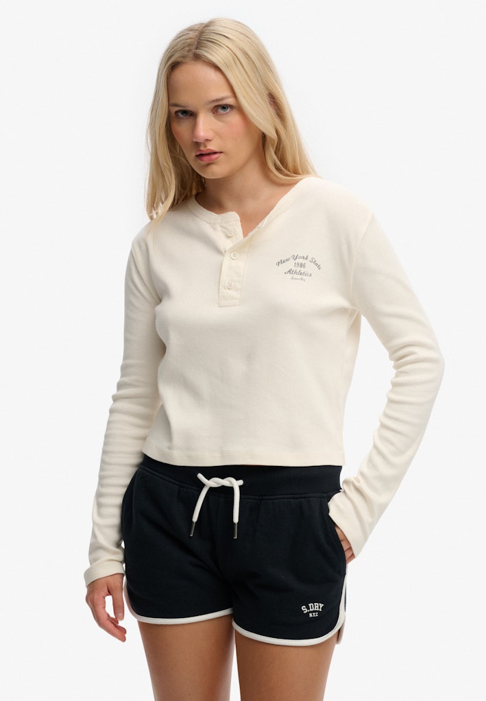 Athletic Essentials Button Down Long Sleeve Top