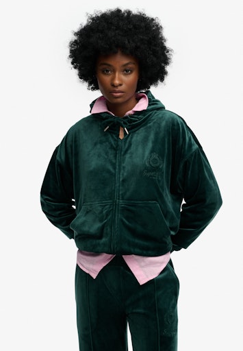 Country Club Velour Zip Hoodie