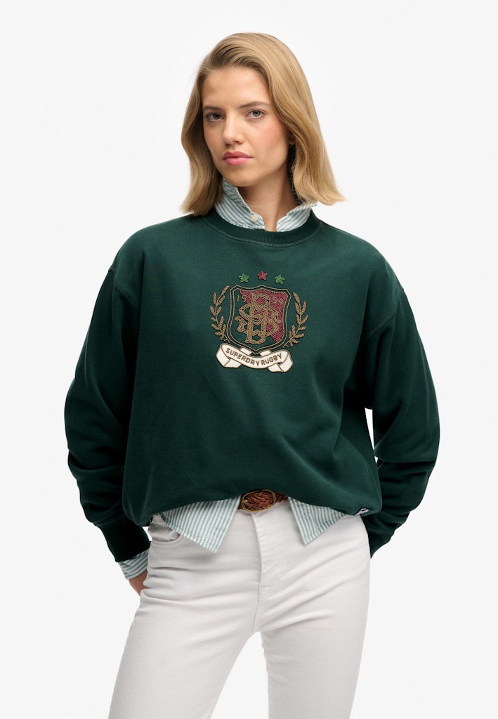 Crest Loose Crew Sweatshirt