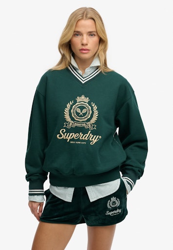 Country Club Loose V-Neck Sweatshirt