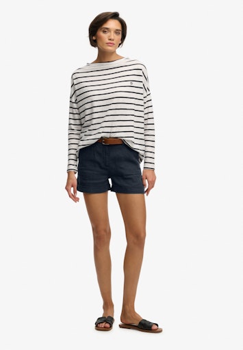 Mid Rise Linen Shorts
