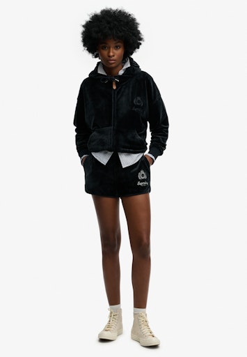 Country Club Velour Zip Shorts