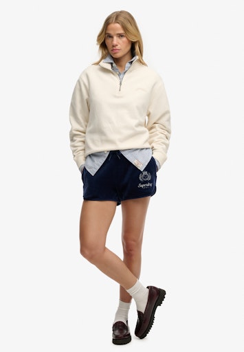 Country Club Velour Zip Shorts