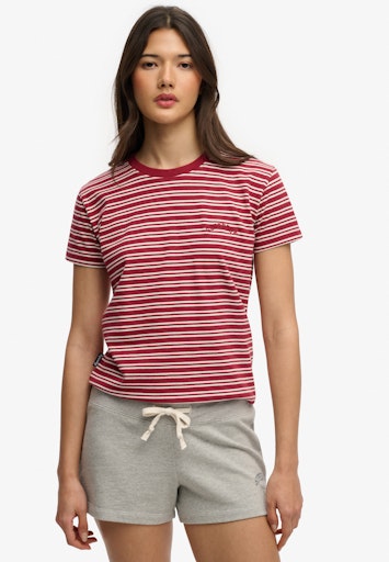 Essential Logo Striped Fitted T-Shirt