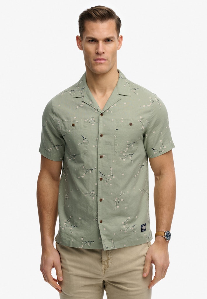 Short Sleeve Printed Beach Shirt