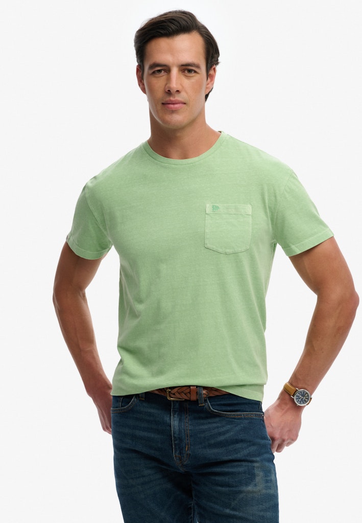 Classic Cotton Linen Pocket T-Shirt