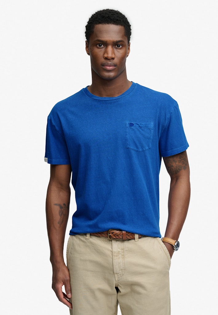 Classic Cotton Linen Pocket T-Shirt