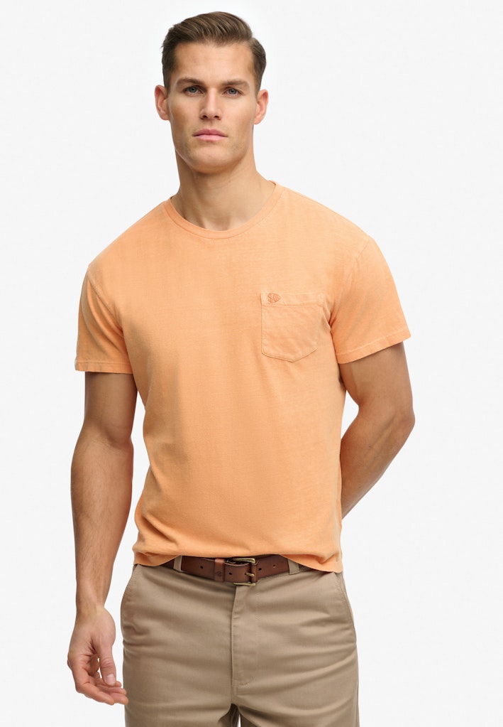 Classic Cotton Linen Pocket T-Shirt