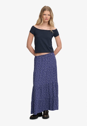 Woven Tiered Maxi Skirt