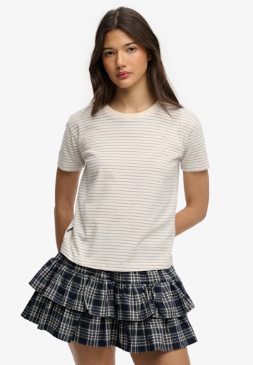 Essential Logo Striped Fitted T-Shirt