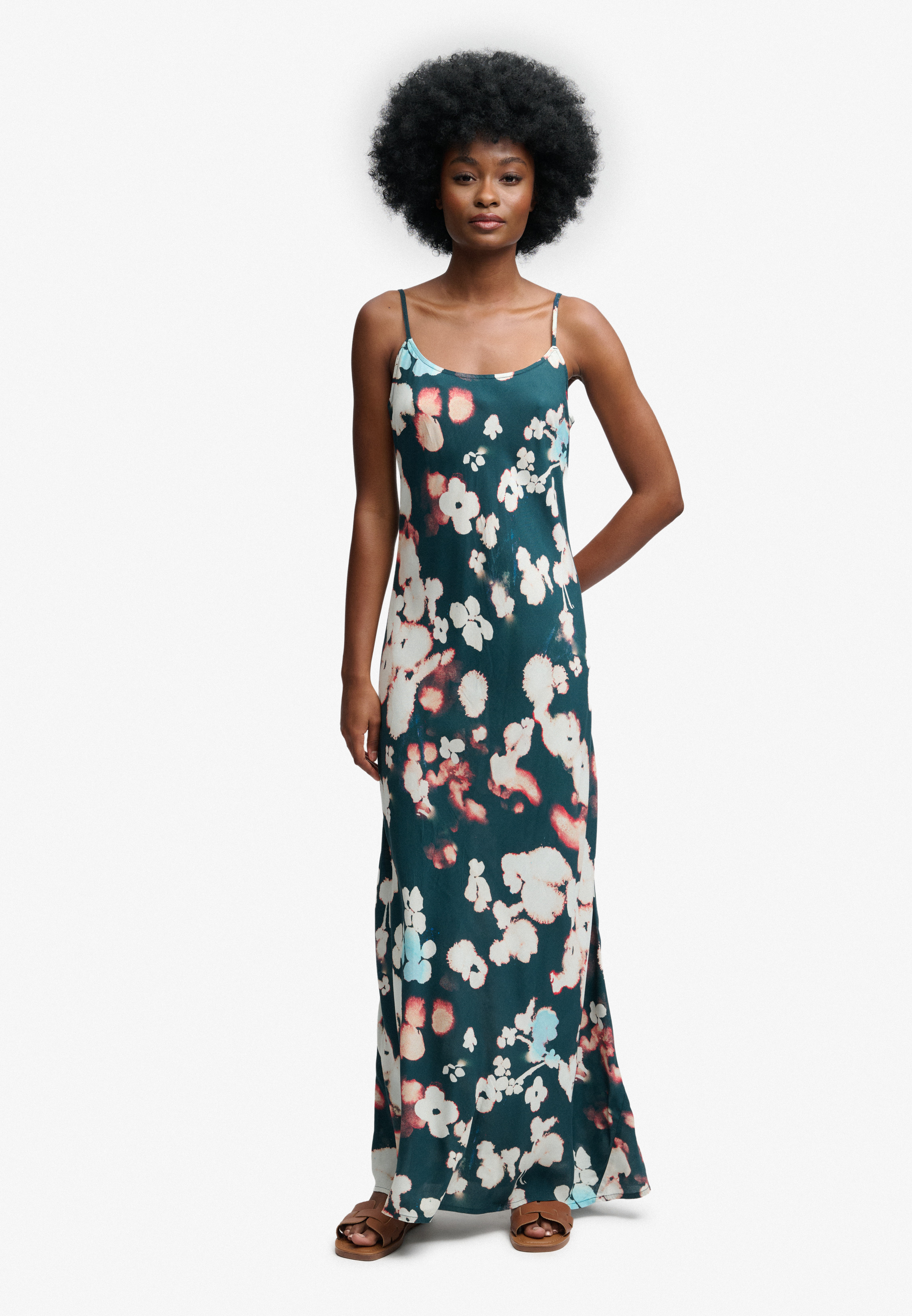 Printed Maxi Slip Dress