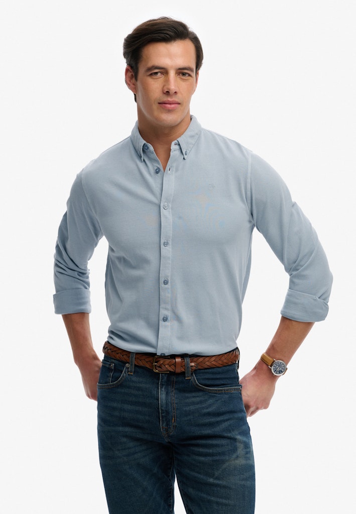 Vintage Destroy Pique Long Sleeve Shirt
