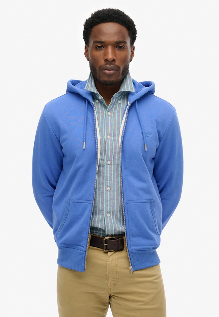 Essential Logo Zip Hoodie Half Brushed