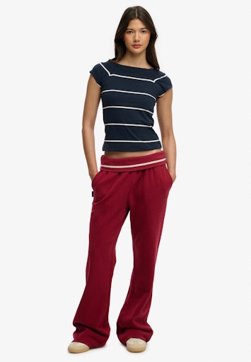 Athletic Essentials Logo Low Rise Flare Jogger
