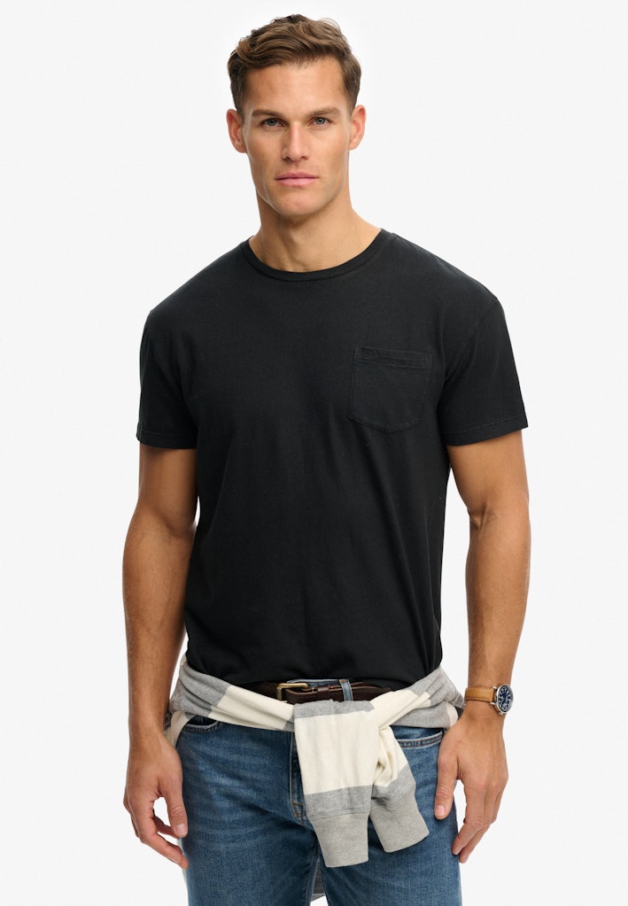 Classic Cotton Linen Pocket T-Shirt
