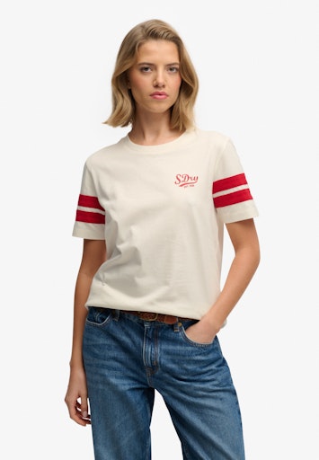 Varsity Stripe Script T-Shirt